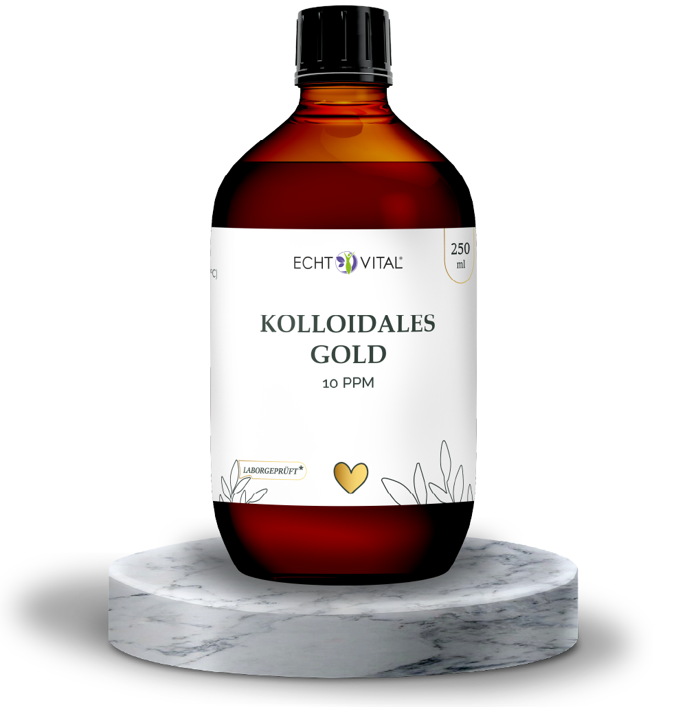 Kolloidales Gold 10 ppm - ECHT VITAL Premium Qualität